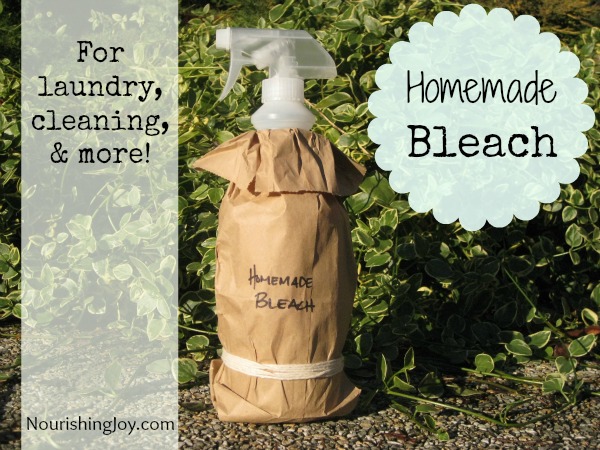 Homemade Bleach from NourishingJoy.com